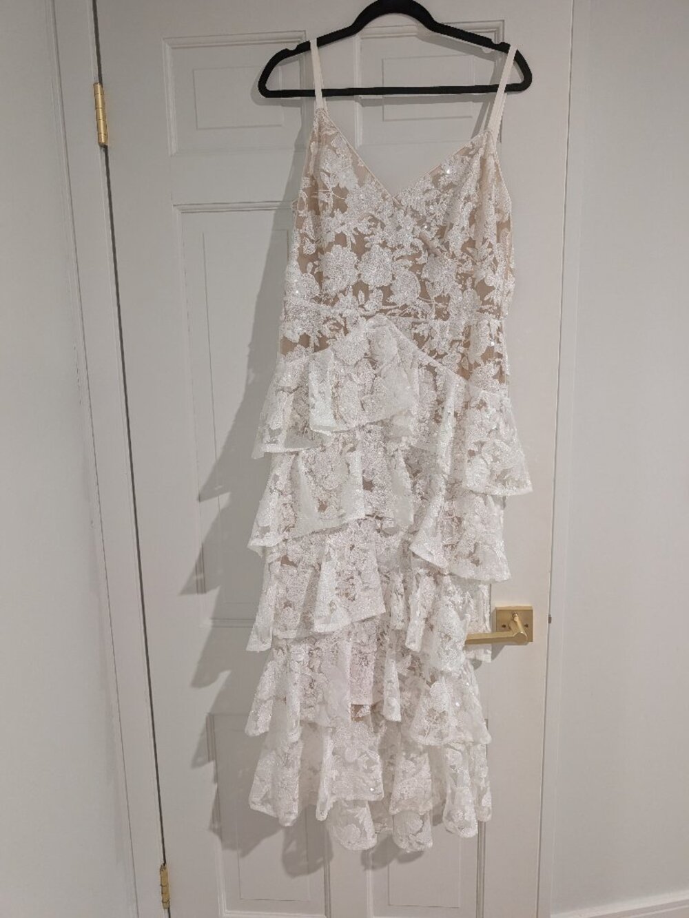 NADINE MERABI Saffron White dress — size 12